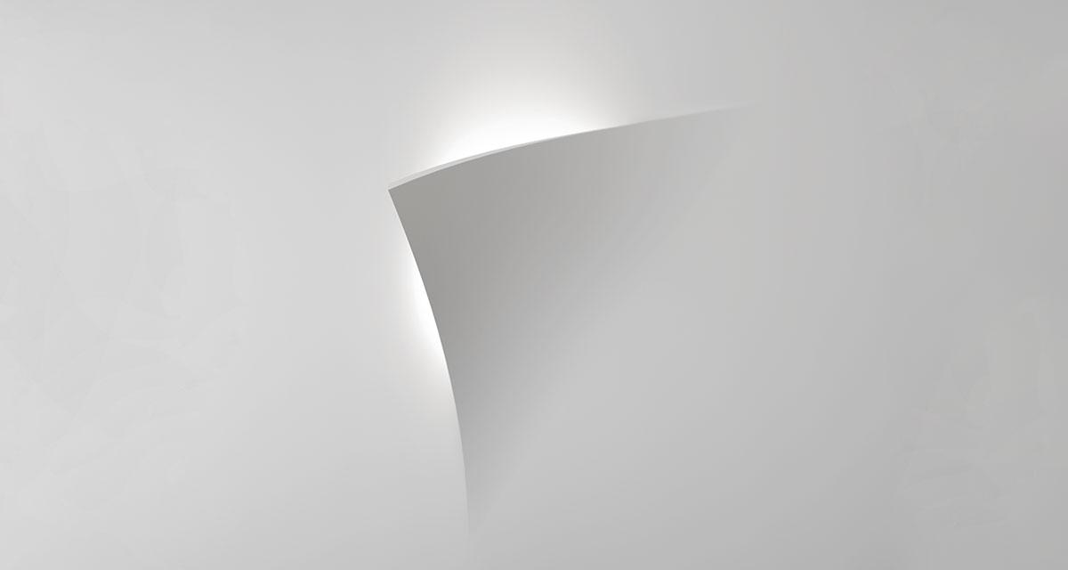LEAF | 400 mm squared semi-recessed lighting