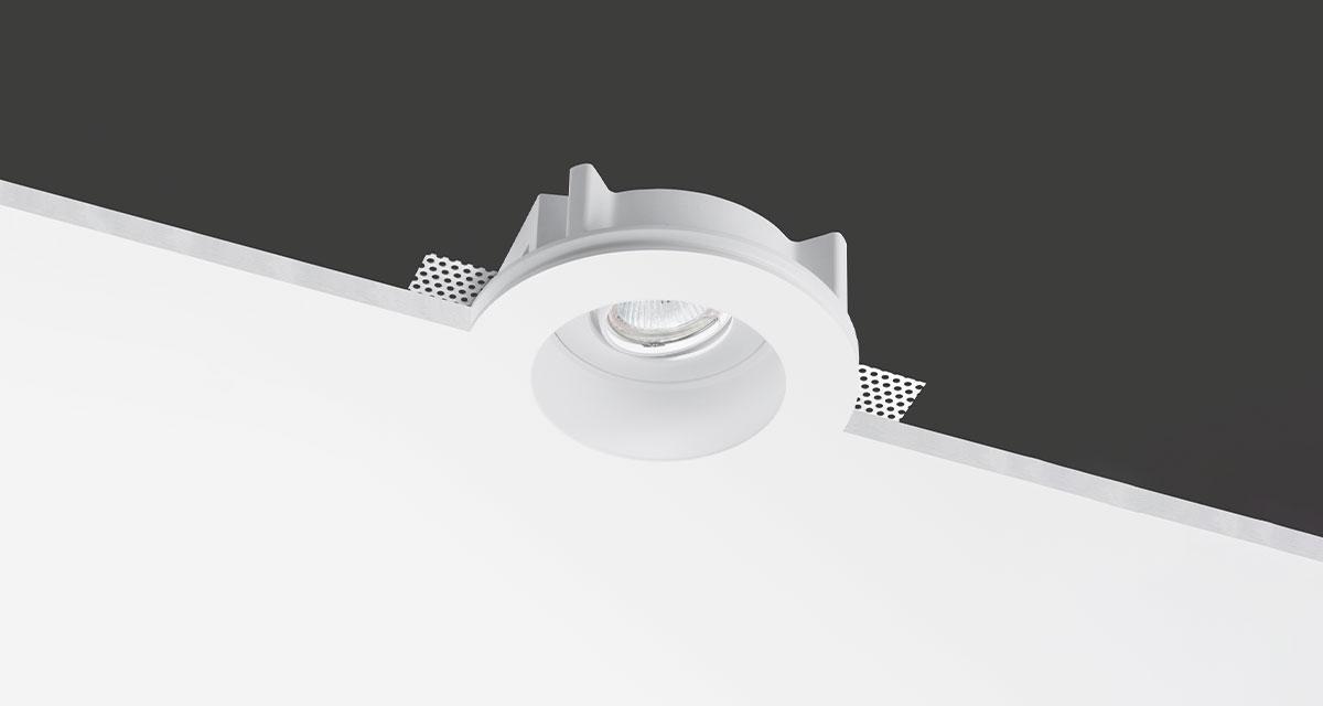RING DIM TO WARM | Ø 160 mm rounded recessed lighting with rearward adjustable light source and adjustable color temperature from 1800 K to 3000 K