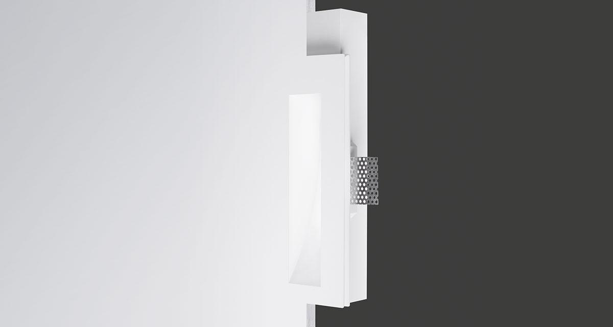 PHANTOM | 105 x 260 mm rectangular recessed lighting with wall washer parabola