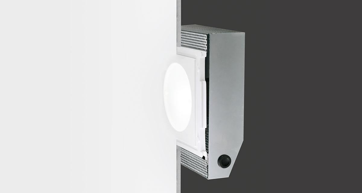 CLASS | Rectangular recessed lighting with rounded Ø 120 mm light emission hole and flush frosted glass