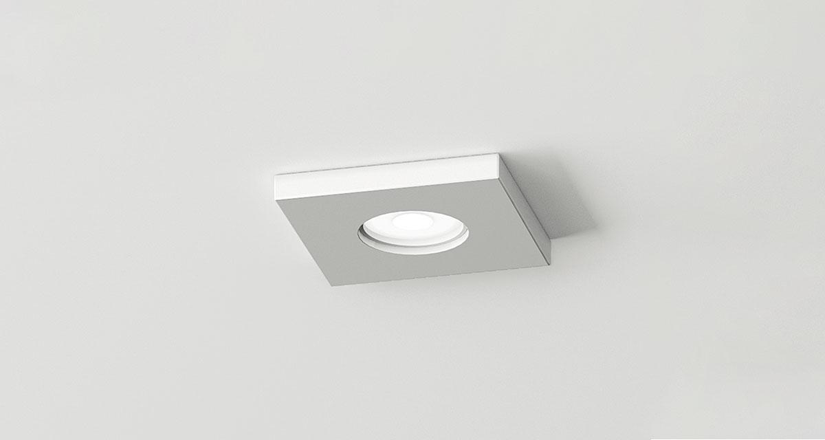 BARD | 100 x 100 mm recessed till end position paintable like the ceiling