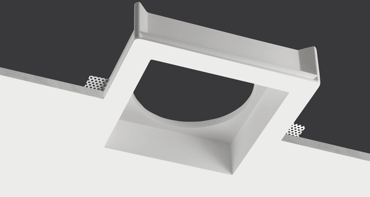 ALKABOX | 150 / 240 mm flush mounting box, supplied without spotlight, with recessed slot available in various inclinations