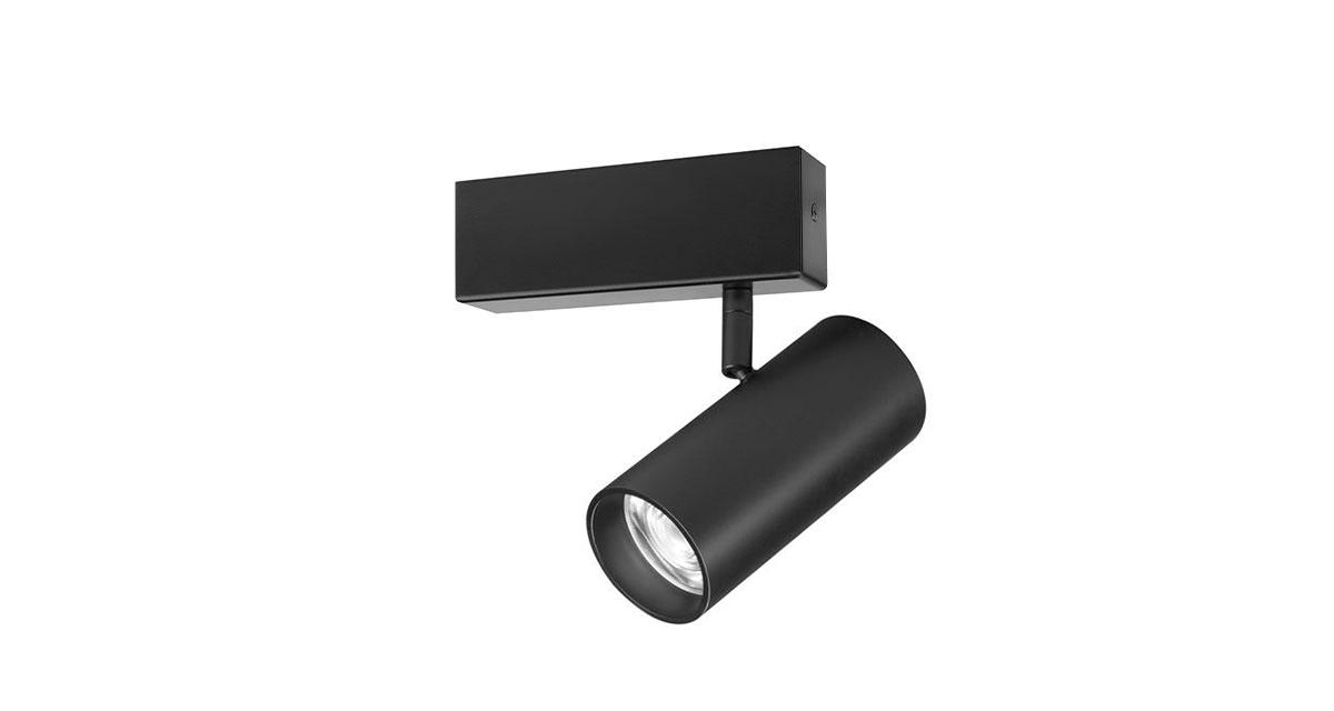 ML | Adjustable luminaire installable on ceilings or walls with black or white finishings