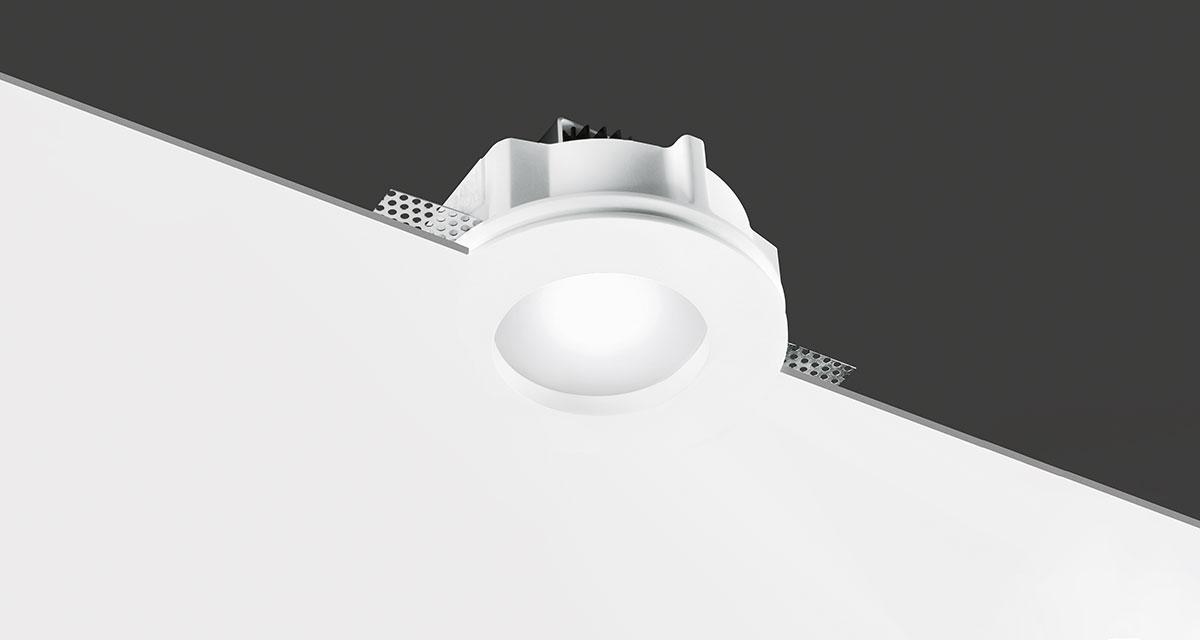 RIM | Ø 140 mm rounded recessed lighting with 10 mm rearward frosted glass