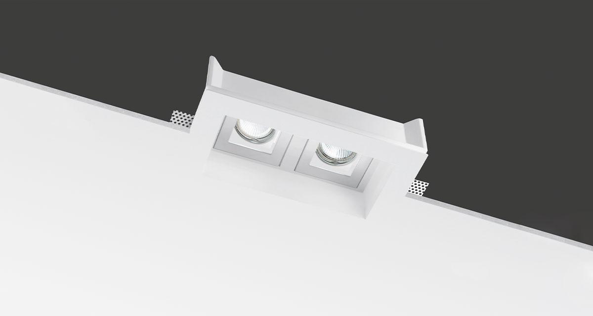BITRIX | 275 x 150 mm rectangular luminaire with double adjustable backward light source