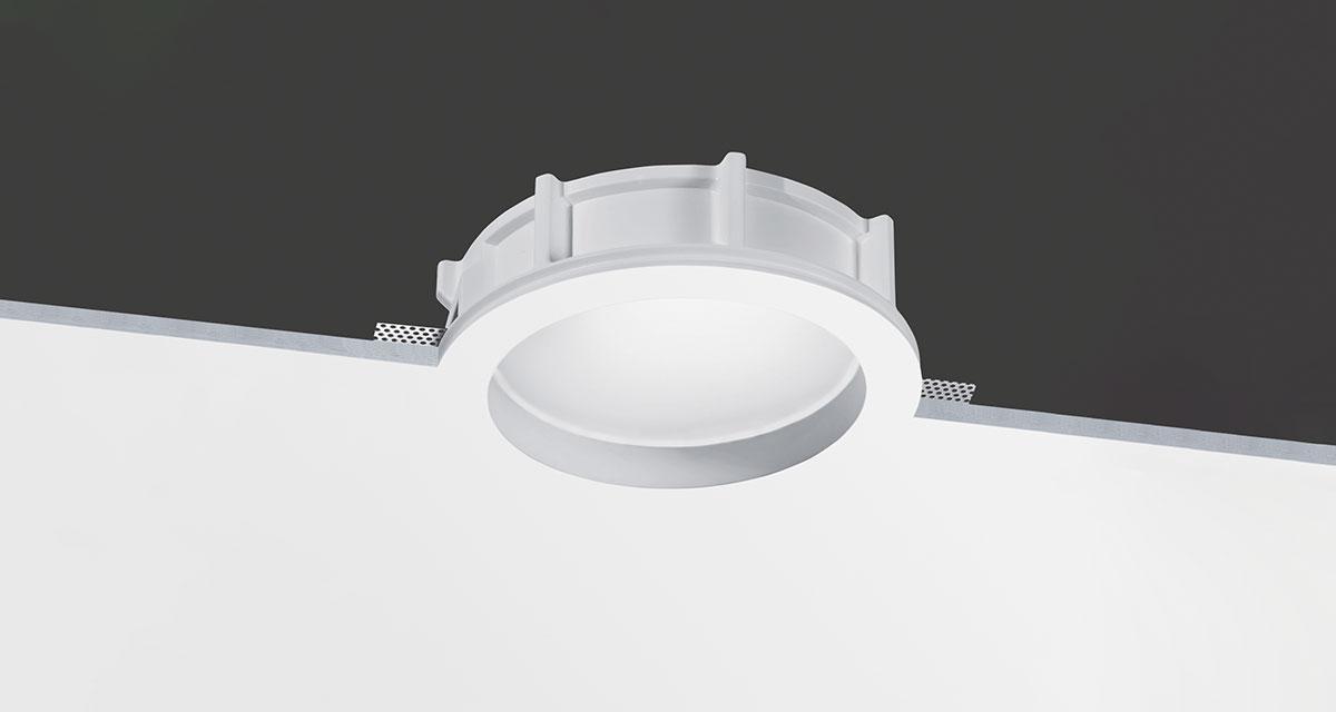 ORIS IP65 | Ø 260 mm rounded recessed lighting with 30 mm rearward frosted glass