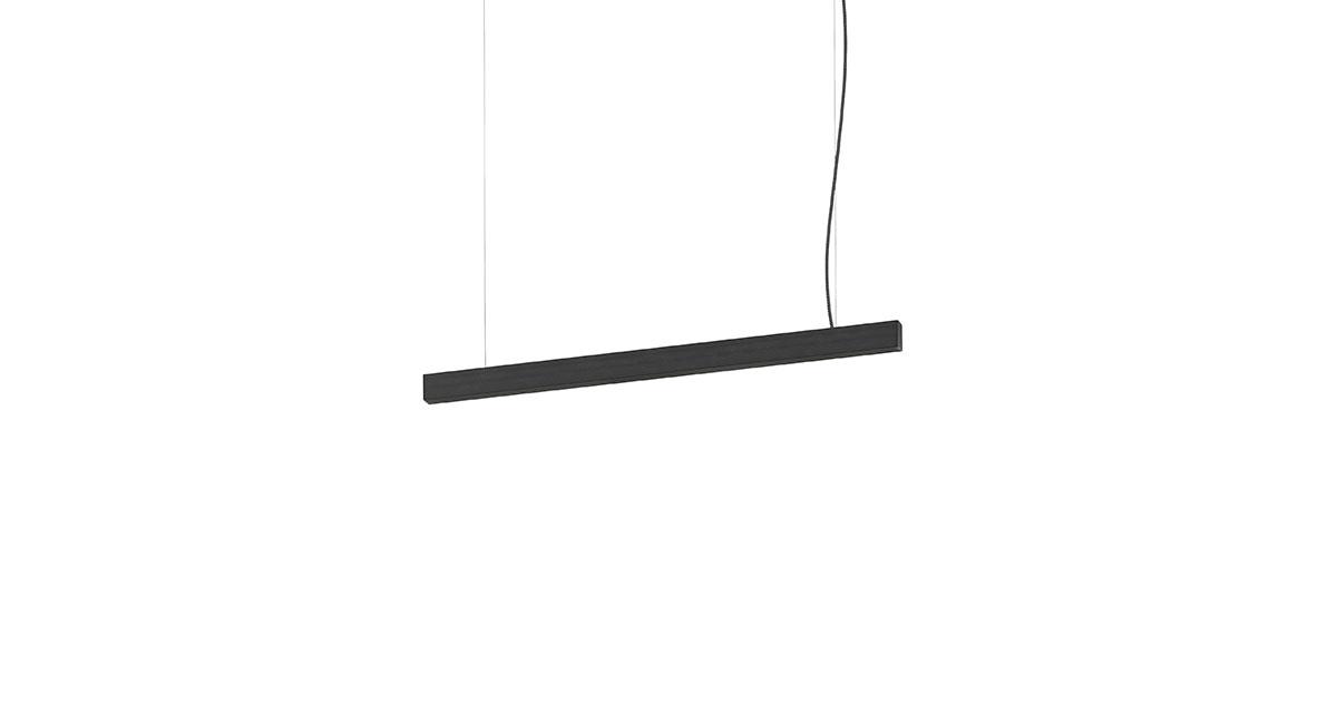 THE DARK | Linea pendant light for interiors with fumè shade